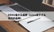 EVISU是什么品牌（evisu属于什么档次的品牌）